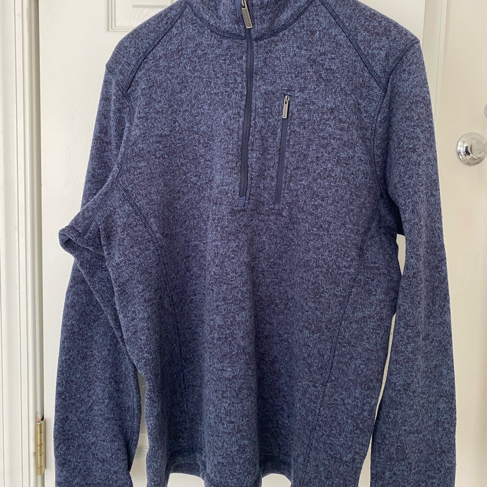 Woolrich Men's Blue Zip-Up Sweater